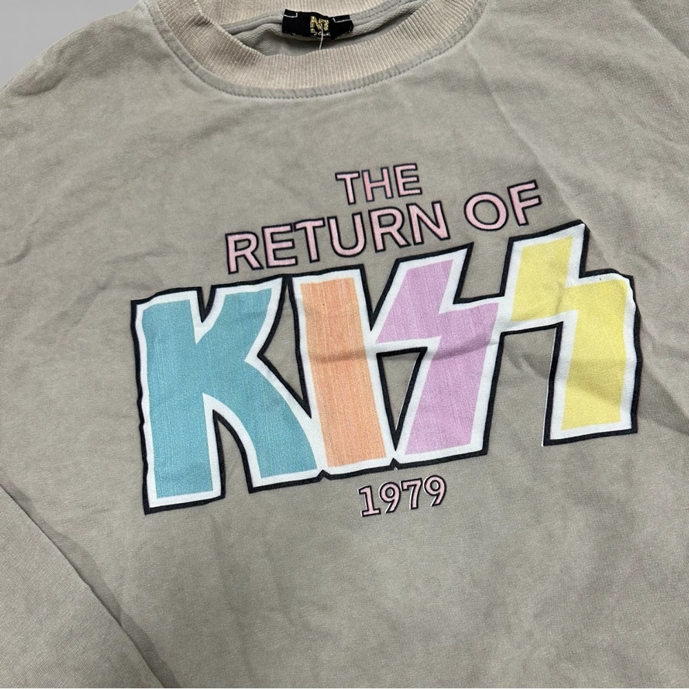 The Return Of KISS Retro Crewneck Sweatshirt Made in Italy Cotton One Size NWT - Picture 7 of 7